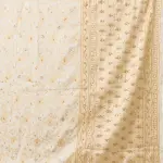 Off White Zariwork Banarasi Silk Saree